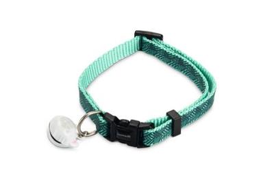 Beeztees geo - kattenhalsband - nylon - donkergroen - 30x1x0,2 cm