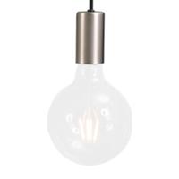 Masterlight Nikkelen pendel hanglamp Concepto pendel zwart met metaalgrijs 2237-37