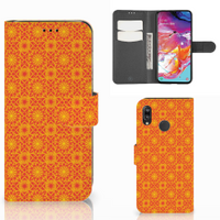 Samsung Galaxy A70 Telefoon Hoesje Batik Oranje