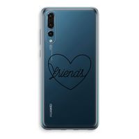 Friends heart black: Huawei P20 Pro Transparant Hoesje - thumbnail