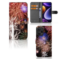 Xiaomi Poco F5 Wallet Case met Pasjes Vuurwerk