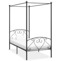 vidaXL Hemelbedframe metaal grijs 100x200 cm