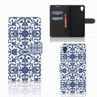 Sony Xperia XA1 Plus Hoesje Flower Blue