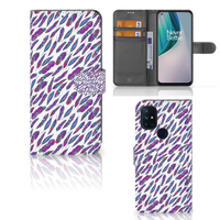 OnePlus Nord N10 Telefoon Hoesje Feathers Color