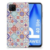 Huawei P40 Lite TPU Siliconen Hoesje Tiles Color - thumbnail