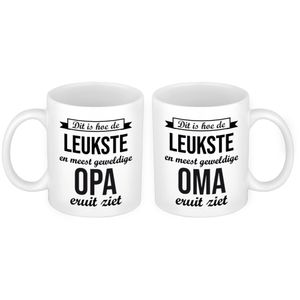 Leukste en meest geweldige Opa en Oma mok - Cadeau Opa en Oma