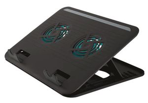 Trust Cyclone | Laptop Cooling Stand | 2 Ventilatoren | USB-voeding | Aanpasbare kantelen | max 16 inch