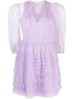 TWINSET robe courte à superposition en tulle - Violet