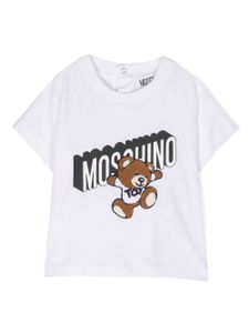 Moschino Kids t-shirt à logo Teddy Bear - Blanc