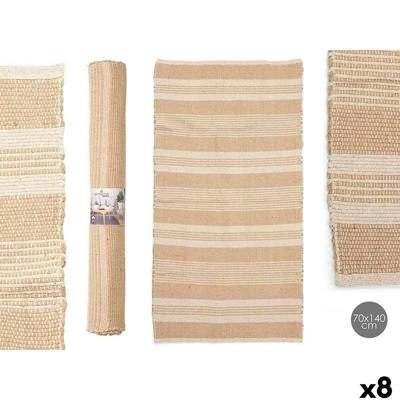 Tapijt Gift Decor Wit Bruin 70 x 140 cm (8 Stuks)