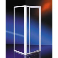 Plieger Class douchecabine vierkant met draaideur 3mm glas 90x90cm aluminium 4283062/4283066 - thumbnail