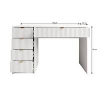 Meubella Bureau Tavares - Wit - 120 cm