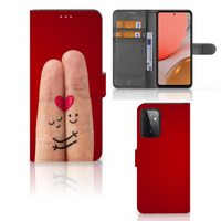 Samsung Galaxy A72 Wallet Case met Pasjes Liefde - Origineel Romantisch Cadeau