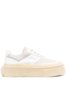 MM6 Maison Margiela baskets en cuir à semelle plateforme - Blanc