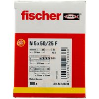 Fischer 513738 schroefanker & muurplug 100 stuk(s) Schroef- & muurplugset 50 mm - thumbnail