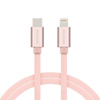 Swissten Lightning naar USB-C Kabel 1.2M Roze