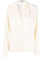 Jil Sander blouse à col asymétrique - Tons neutres