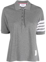 Thom Browne polo à 4 bandes signature - Gris