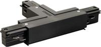 EUTRAC T-connector voor 3-fasen HV-rail, aarde rechts T-connector 2, zwart