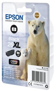 Epson Inktcartridge T2631, 26XL Origineel Foto zwart C13T26314012