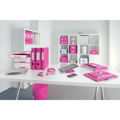 Leitz Ordner 1106 Active WOW DIN A4 Rugbreedte: 82 mm Roze (metallic) 2 beugels 1106-00-23