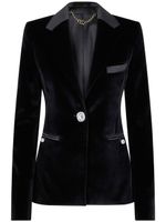 Rabanne blazer à détail de patch brodé - Noir