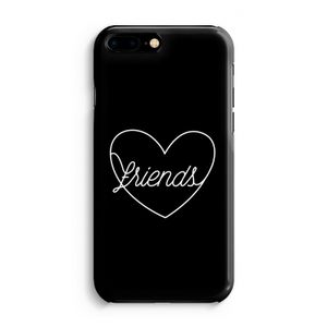 Friends heart black: Volledig Geprint iPhone 7 Plus Hoesje