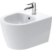 Duravit ME by Starck wandbidet Compact 37x48cm met kraangat met overloop met wondergliss wit 22901500001