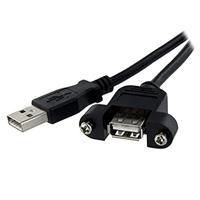 StarTech.com 60 cm lange, op paneel gemonteerde USB-kabel A naar A - F/M