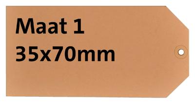 Label hf2 nr1 35 x 70 mm karton 200 gr chamois 1000 stuks