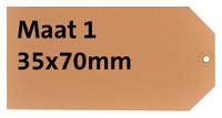 Label hf2 nr1 35 x 70 mm karton 200 gr chamois 1000 stuks