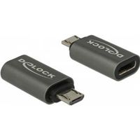 Delock 65927 Adapter USB 2.0 Micro-B male naar USB Type-C 2.0 female antraciet - thumbnail