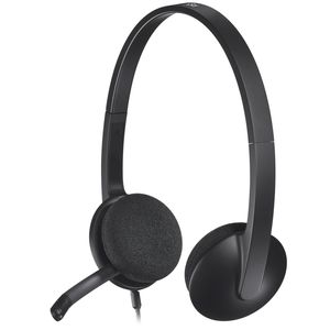 Logitech H340 On Ear headset Computer Kabel Stereo Zwart Ruisonderdrukking (microfoon)