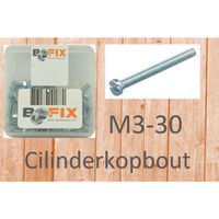 Bofix Cilinderkopbout M3x30 verzinkt (50st) - thumbnail