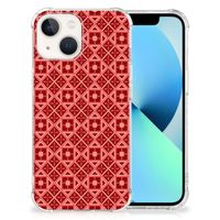 iPhone 13 Doorzichtige Silicone Hoesje Batik Rood