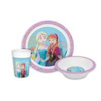 Disney Frozen- kinder ontbijt set - 3-delig - lila paars - kunststof   -