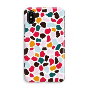 Colored Giraffe: iPhone X Volledig Geprint Hoesje