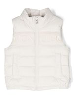 Moncler Enfant logo-embroidered padded gilet - Blanc - thumbnail