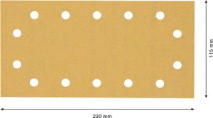 Bosch Accessoires Expert C470 schuurpapier voor vlakschuurmachines 115 x 230 mm, K180 50-delig - 1 stuk(s) - 2608900947