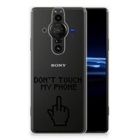 Sony Xperia Pro-I Silicone-hoesje Finger Don't Touch My Phone