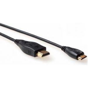 ACT 1m HDMI A/C HDMI kabel HDMI Type A (Standaard) HDMI Type C (Mini) Zwart