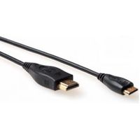 ACT 1m HDMI A/C HDMI kabel HDMI Type A (Standaard) HDMI Type C (Mini) Zwart - thumbnail