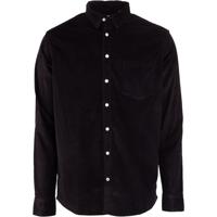 Kronstadt Heren Overhemd Johan Zwart Corduroy Rib Regular Fit