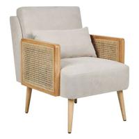 Beliani - ORUM - Fauteuil - Lichtbeige - Rotan