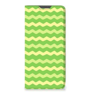 Xiaomi Redmi Note 11 Pro Hoesje met Magneet Waves Green