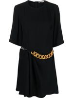 Stella McCartney robe courte Falabella en chaîne - Noir - thumbnail