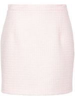 Alessandra Rich sequin-embellished tweed mini skirt - Rose