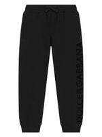 Dolce & Gabbana Kids logo-flocked cotton track pants - Noir - thumbnail