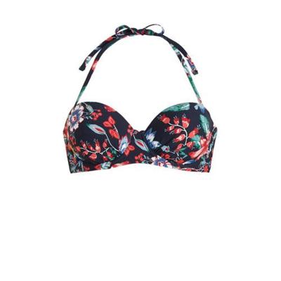 ESPRIT Women Beach gebloemde bandeau bikinitop donkerblauw ESPRIT Women Beach gebloemde bandeau bikinitop donkerblauw