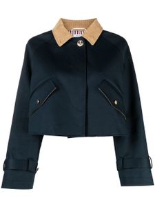 Thom Browne veste crop à détail noué - Bleu